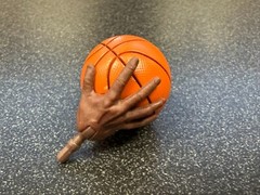 Starting Lineup (MALE HAND W/BALL ONLY) 6″ Scale MINT Basketball Prop Joel