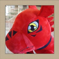 Anime Digital Monster Digimon Guilmon 31/51” Plush Toy Stuffed Doll Kids Gift