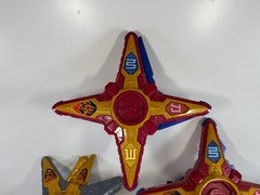 Power Rangers Ninja Steel DX Battle Morpher Lot Gold & Red Stars Bandai 2015