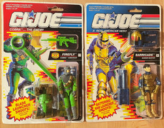 1991 GI JOE 3 Action Figure LOT Barricade Wild Bill Firefly A Real American Hero