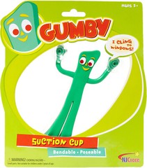 GUMBY 5 IN BENDABLE FIGURE WITH SUCTION CUPS CLING TO WINDOWS BY NJ CROCE – NEW