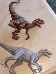 Jurassic World Park Bashers & Biters 8 Pc Lot Indominous Roar Light Up Dinosaurs