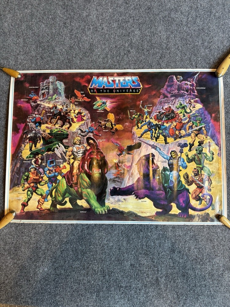 Masters Of The Universe MOTU Poster Original William George 32×23 1984 Filmation