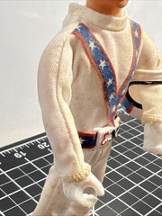 1972 Ideal Toys Evel Knievel Figure Bendy Rubber w/ Shoes Helmet Belt VTG 1970s