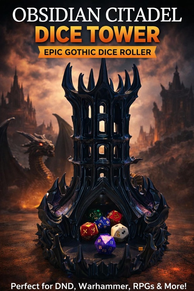 Obsidian Citadel Dice Tower Gothic RPG Dice Roller DND Warhammer Tabletop