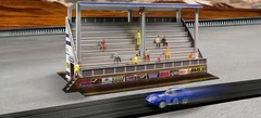 1/64 Slot Car Modern Bleachers Photo Real Fits Aurora AFX HotWheels race track.
