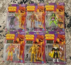 Marvel Legends IRON MAN Retro Card She Hulk Whiplash Nefaria Set Of 6 SEALED