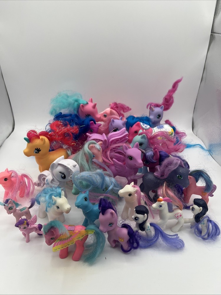 My Little Pony Mixed Lot of 28 Figures (Various Sizes/Years) Read Description