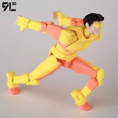 14cm 3D Printed Invincible Superhero Action Figures with Articulatable Limbs