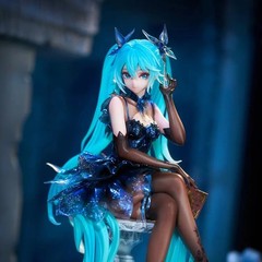 Hatsune Miku Figure Black Dress Cute Girl Doll Collection Model Toy Gift