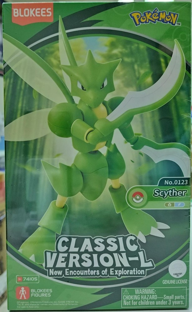 BLOKEES POKEMON CLASSIC VERSION-L NO. 0123 SCYTHER MODEL KIT ENGLISH PACK