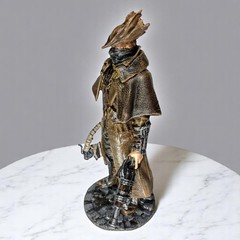Fanart figure Hunter of Yaharnam airbrush painted 9.8 inch Adult 17+