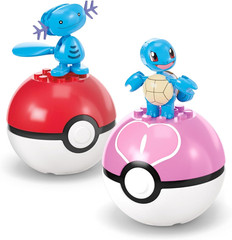 MEGA Pokémon Action Figure Building Toys Set, Water-Type Trainer Team with 79 Pi
