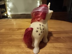 Vintage Hasbro 1983 My Little Pony Moondancer Unicorn Pink And White With Stars