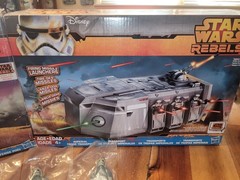 Star Wars Rebels AT-DP Imperial Troop Transport & 4 Drivers Sealed Free Shipping