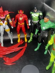 Lot Of 9 DC McFarlane Figures Bat Girl Green Lantern Batman Superman Flash