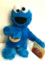 Set Of 5 Sesame Street Plush Toys 10 inch each Grover Oscar Bird Elmo Cookie NWT