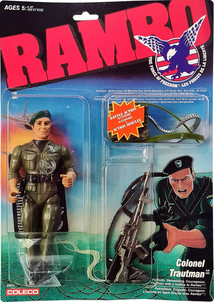RAMBO: The Force of Freedom, Colonel Trautman Figure, Vintage 1985/86, New MOSC!