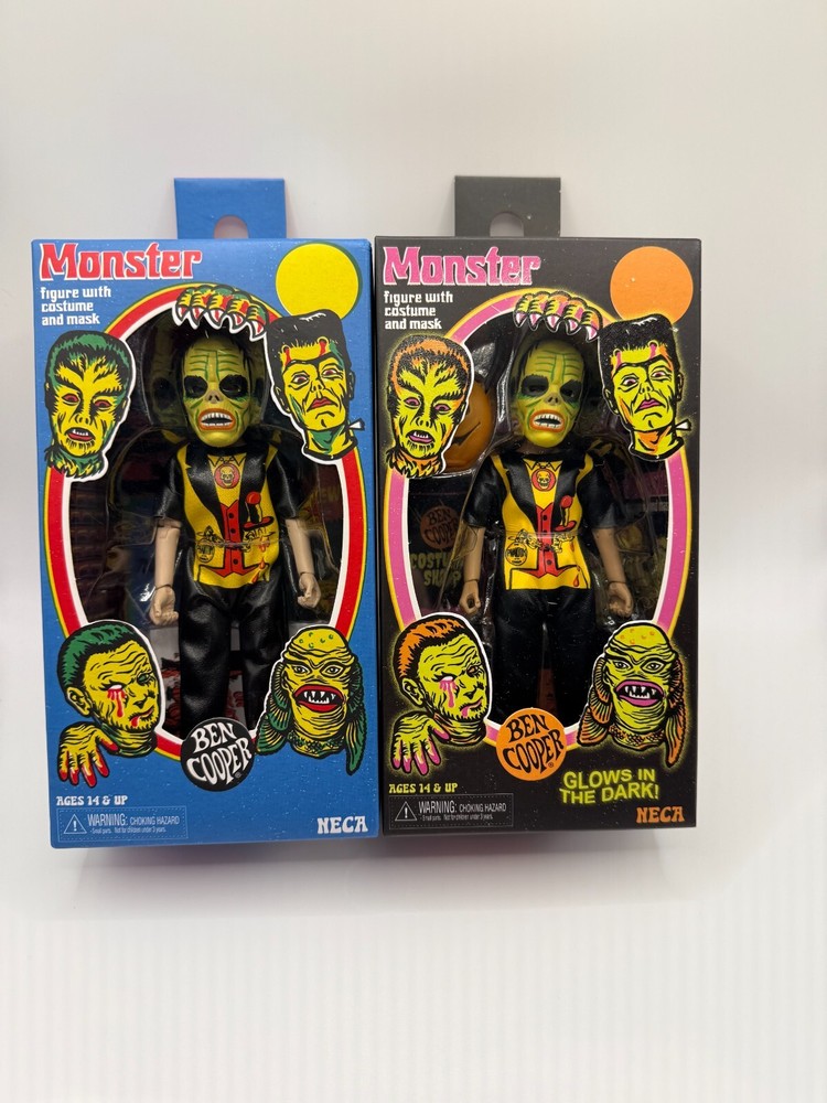 NECA BEN COOPER Monster Costume Mask PHANTOM 1 GLOW IN THE DARK 1 NON GLOW SET