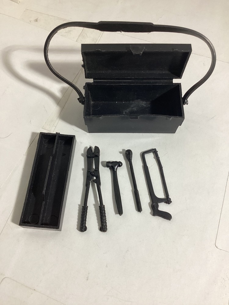 Vintage A Team Mr T Figure Accessories Tool Box w/ 4 tools and Tray 1983 Galoob