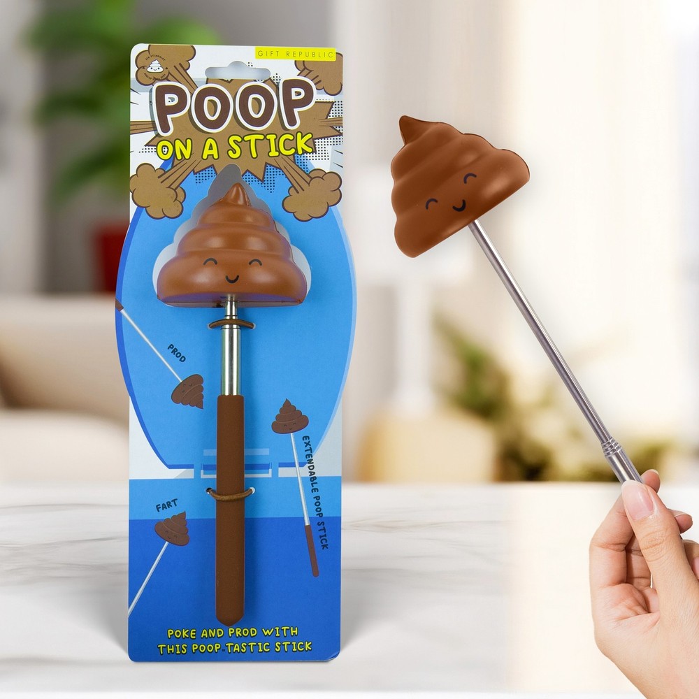 💩 Poop on a Stick – 15″ Extendable Gag Toy Funny Fart Prank for Kids & Adults