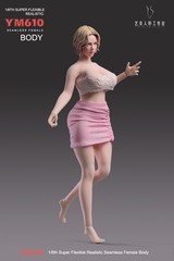 YM610 1/6 Female Big Bust Suntan/Pale Plump Seamless Doll Body 12″ Action Figure