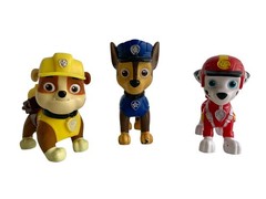 Lot of 9 Paw Patrol Figures & Vehicle – Marshall Chase Rubble Rocky Zuma