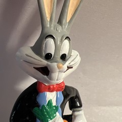 Vintage 1990 Bugs Bunny Magician Figure 3.5″ PVC Toy Tux Top Hat Carrots Warner