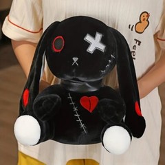 Goth Bunny Plush Black (25cm/9.84in) Christmas Gift