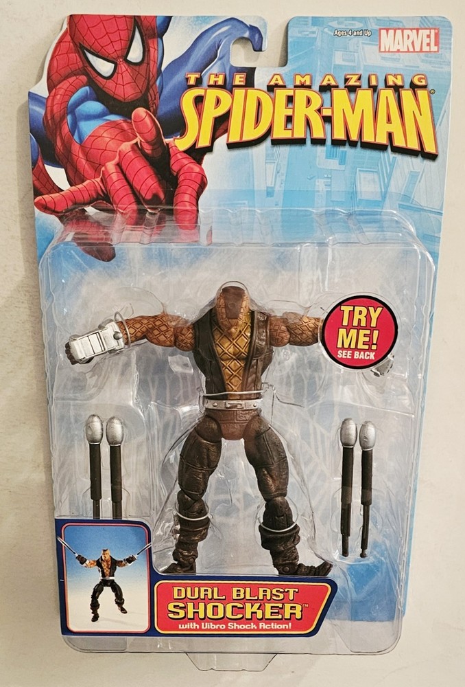 TOY BIZ THE AMAZING SPIDER-MAN DUAL BLAST SHOCKER 6″ ACTION FIGURE FAST SHIPPING