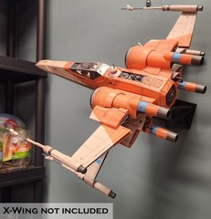 Star Wars Wall Mount #3 For Modern Large Poe Dameron X-Wing Only