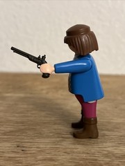 Playmobil Sailor W/ Gun & Blue Jacket 3”!Figure Geobra 2000 Abs Plastic Toy