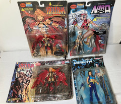 Skybolt Toys Hellina, Pandora, Nira Action Figure Lot of 4 READ
