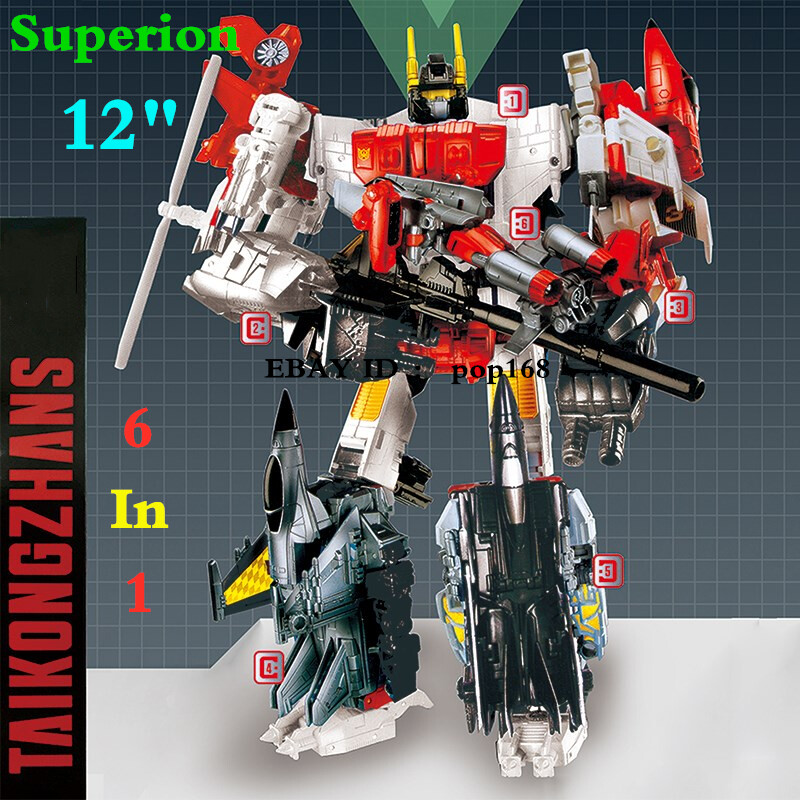 New in Stock Superion HZX IDW 6 In 1 Action Figure G1 Deformable Kids Toys 12″