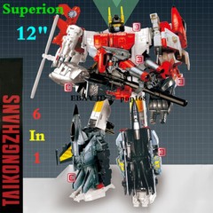 New in Stock Superion HZX IDW 6 In 1 Action Figure G1 Deformable Kids Toys 12″