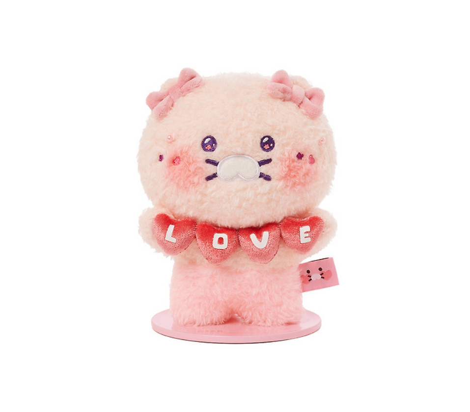 KAKAO Friends Valentine LOVE CHOONSIK Plush Doll on Magnetic StandingBase 13.5cm