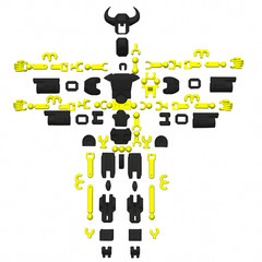 Mecha 13 | Dummy 13 SPECIAL EDITION | Custom 3D Printed Action Figure Toy