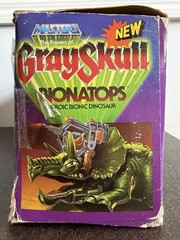MASTERS OF THE UNIVERSE BIONATOPS DINOSAUR TRICERATOPS 1986 GRAYSKULL VTG NIB