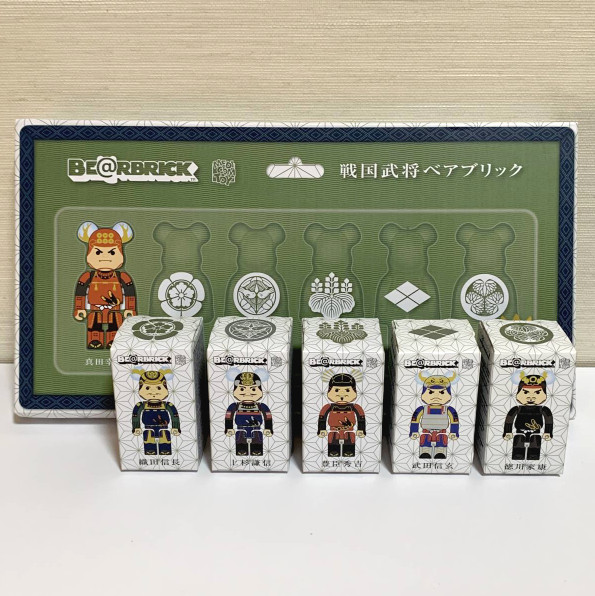MEDICOM TOY BE@RBRICK Sengoku Busho 100% 2.8 in. Figure 6 bodies set from Japan