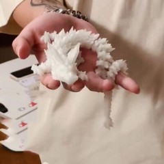 Glow in the Dark 3D Printed Articulated Crystal Dragon Fidget Toy Desk Car Decor