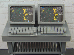 Custom 1:12 Scale Control Room Mission 4pc Radar Monitor TYPE2 Diorama Prop Set
