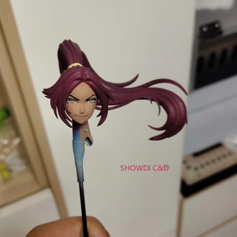1/12 BLEACH Shihouin Yoruichi Head Carving For 6″ Romankey Crazy Figure Body