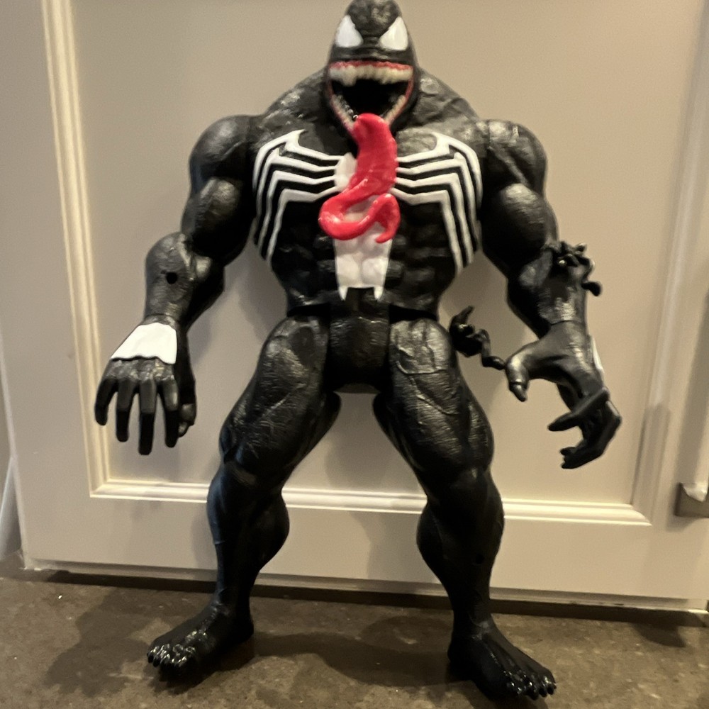 Marvel Venom Action Figure Spider-Man Symbiote Plastic Black White Red