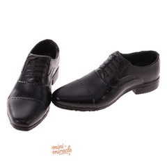 1/6 Scale Black Men Business Leather Shoes for 11.5”Soldiers Male Figure Rubber