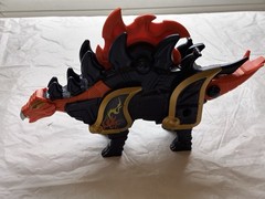 Black Red Gold Stegosaurus Dinosaur Action Figure Toy, Plastic