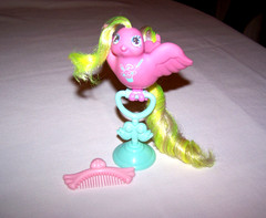 1987 Hasbro G1 My Little Pony Fairy Tails Tricky Tails Bird With Perch And Comb