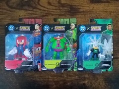 3-PK SONIC Hedgehog DC Comics 2.5″ Eggman Lex Knuckles Superman Silver Lantern