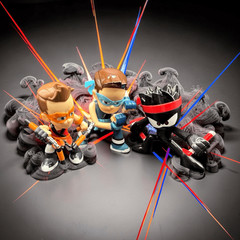 Lot of 3 Ninja Kidz Series 1 Blind Bag TV Action Figures Toys 2.5” A65
