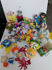 Grab Bag Lot Mini Toy Vinyl Plastic Figures Ornaments Disney Hasbro Rugrats Etc