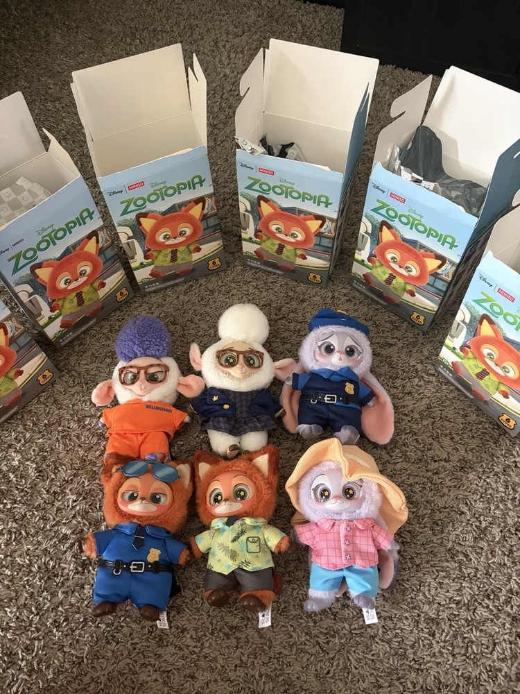 MINISO Zootopia Series Blindbox Confirmed Color, Plush Pendant & Keychain